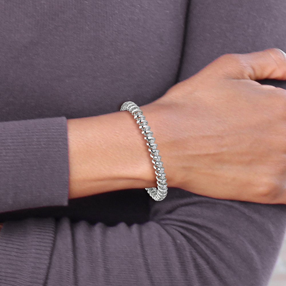 14k White Gold VS Diamond Tennis Bracelet
