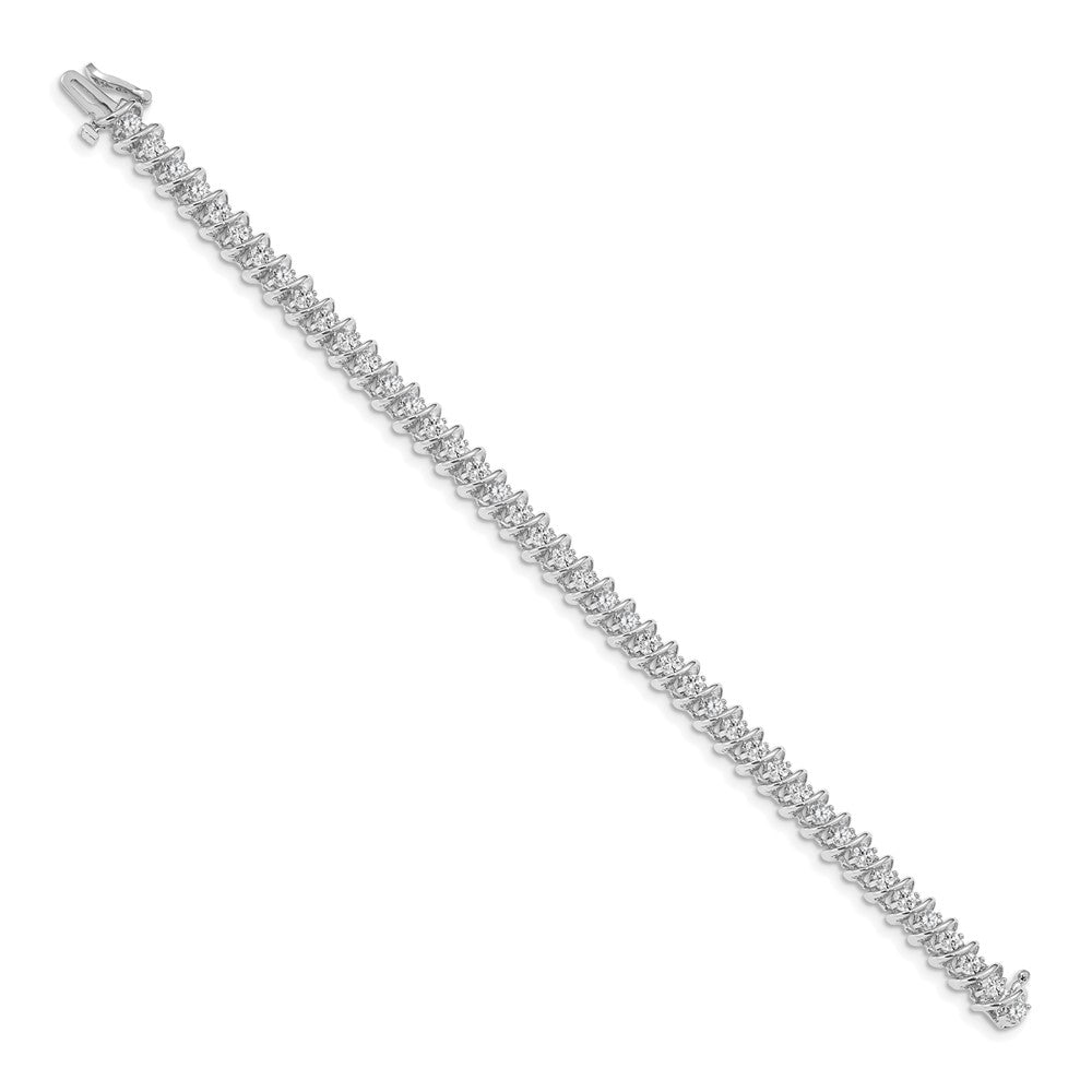 14k White Gold A Diamond Tennis Bracelet