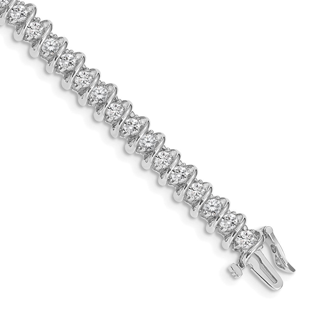 14k White Gold A Diamond Tennis Bracelet