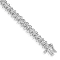14k White Gold A Diamond Tennis Bracelet