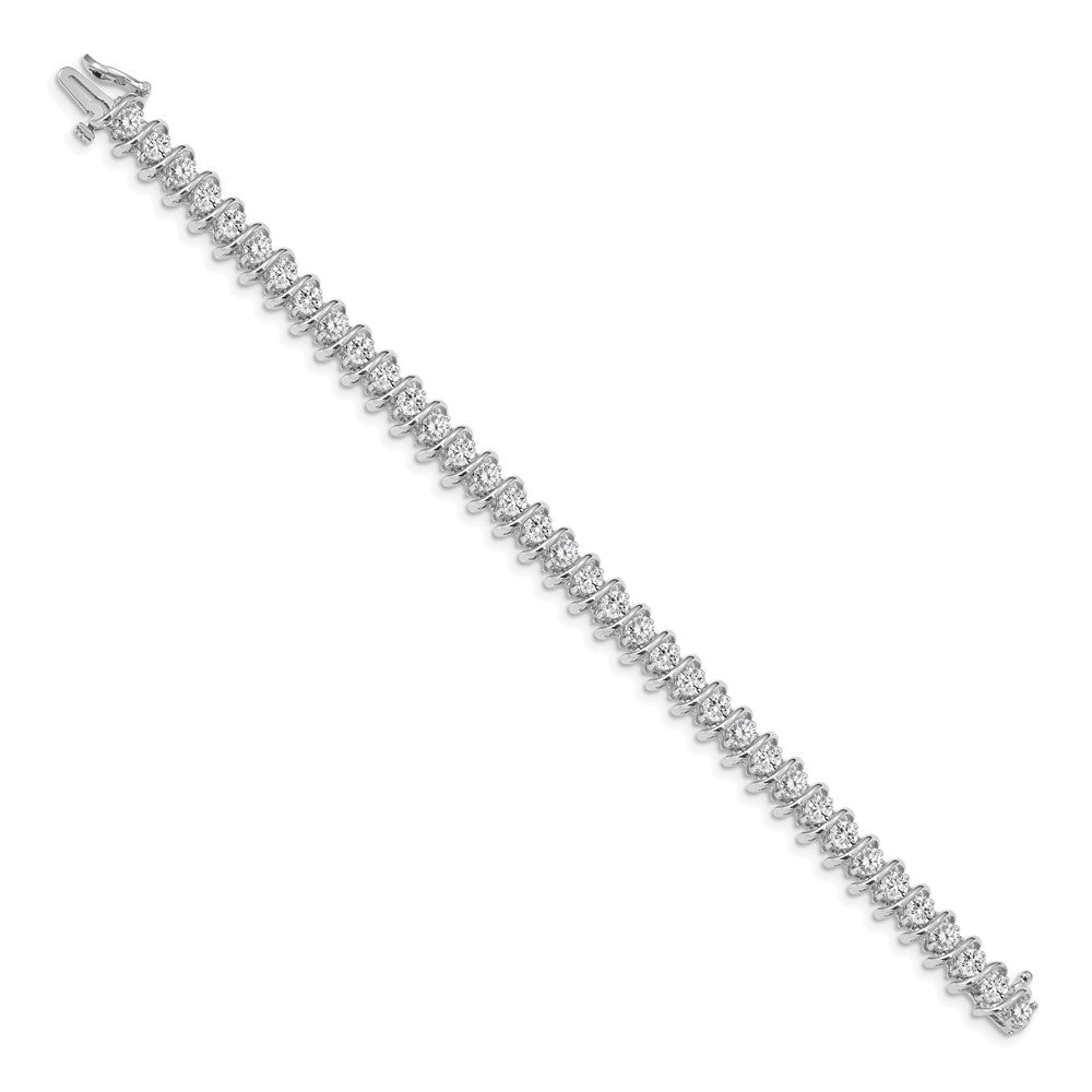 14k White Gold A Diamond Tennis Bracelet