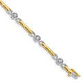 14k Two-tone 2.75mm Diamond Tennis Bracelet Mounting