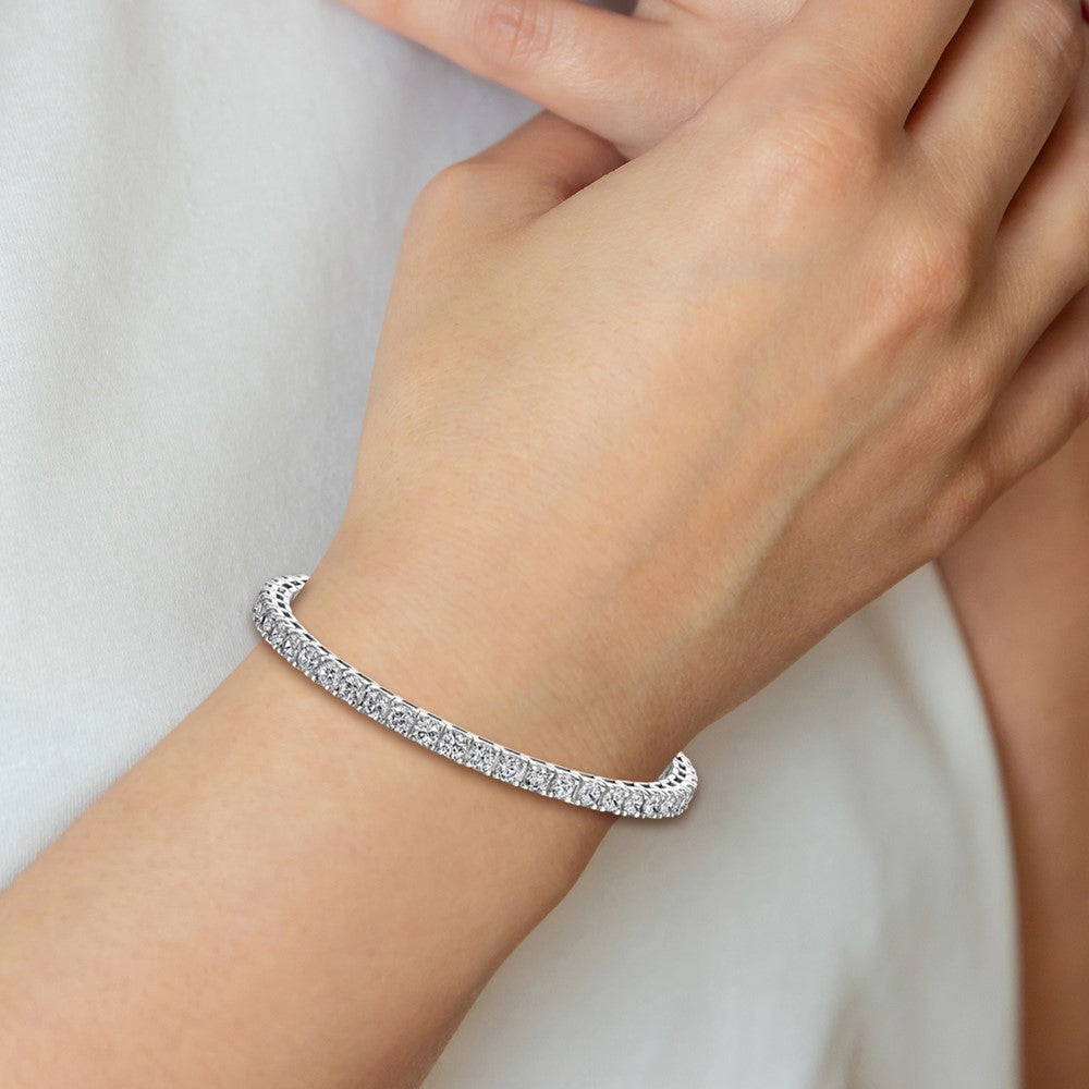 14k White Gold AAA Diamond Tennis Bracelet