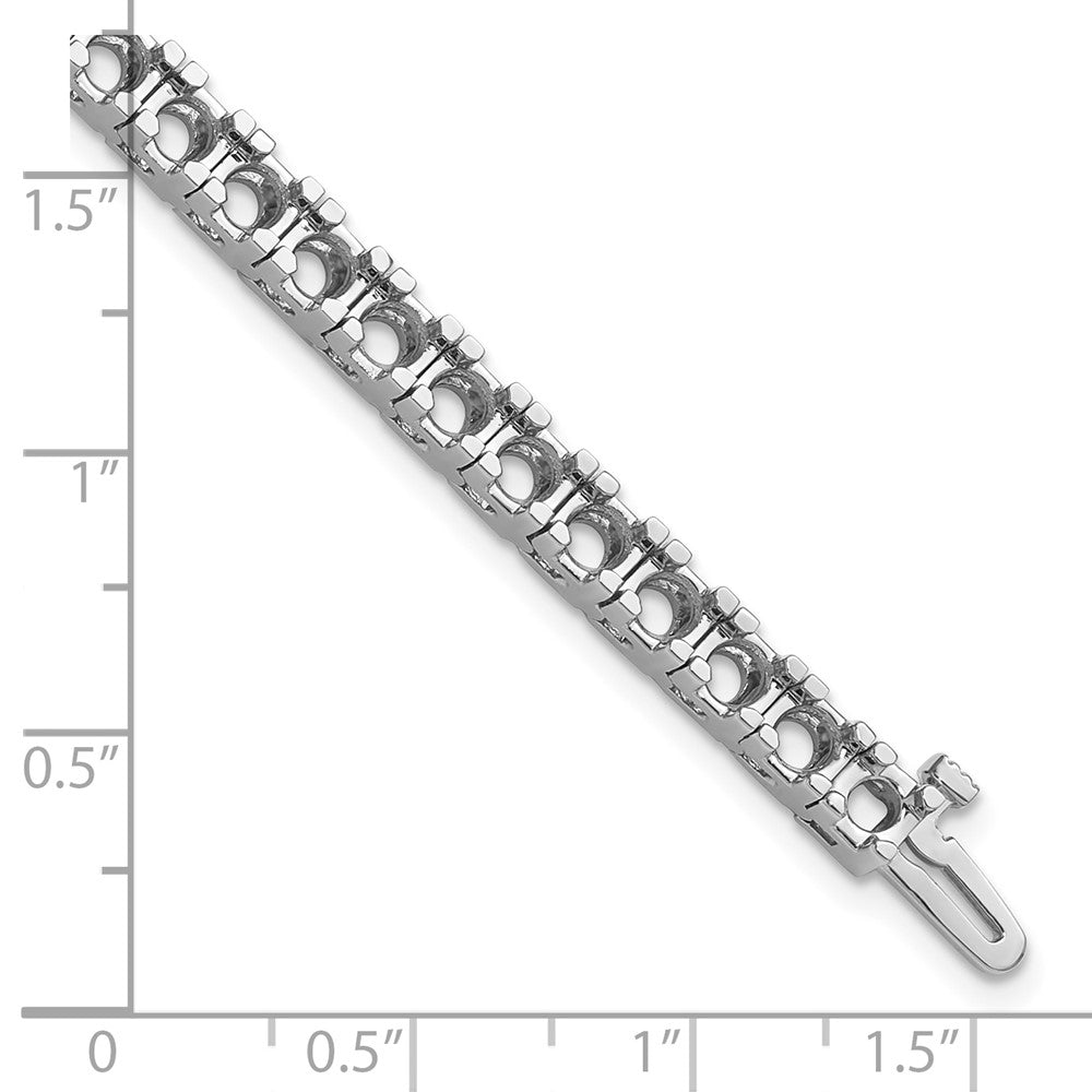 14k White Gold Tennis Bracelet Mounting