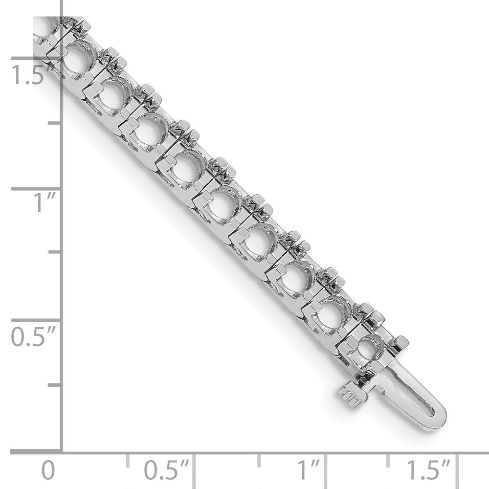 14k White Gold Tennis Bracelet Mounting