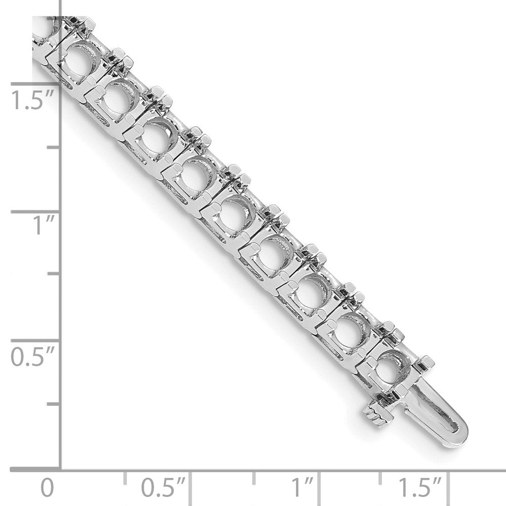 14k White Gold Tennis Bracelet Mounting