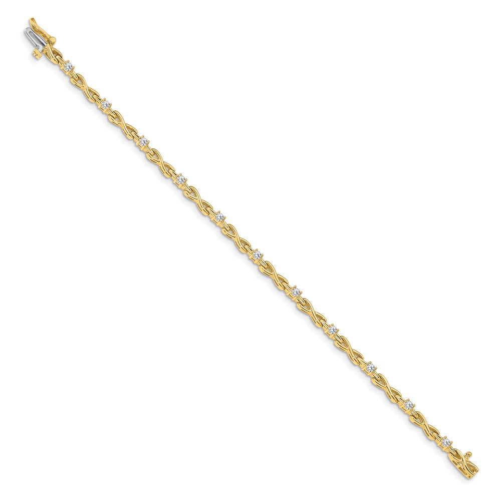 14k AAA Diamond Tennis Bracelet