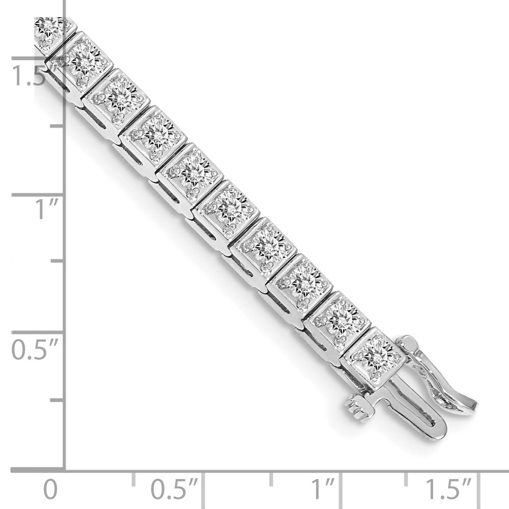 14k White Gold VS Diamond Tennis Bracelet
