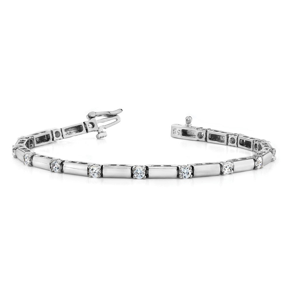 14k White Gold AAA Diamond Tennis Bracelet