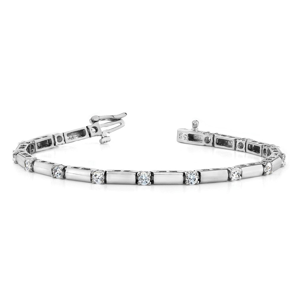 14k White Gold VS Diamond Tennis Bracelet
