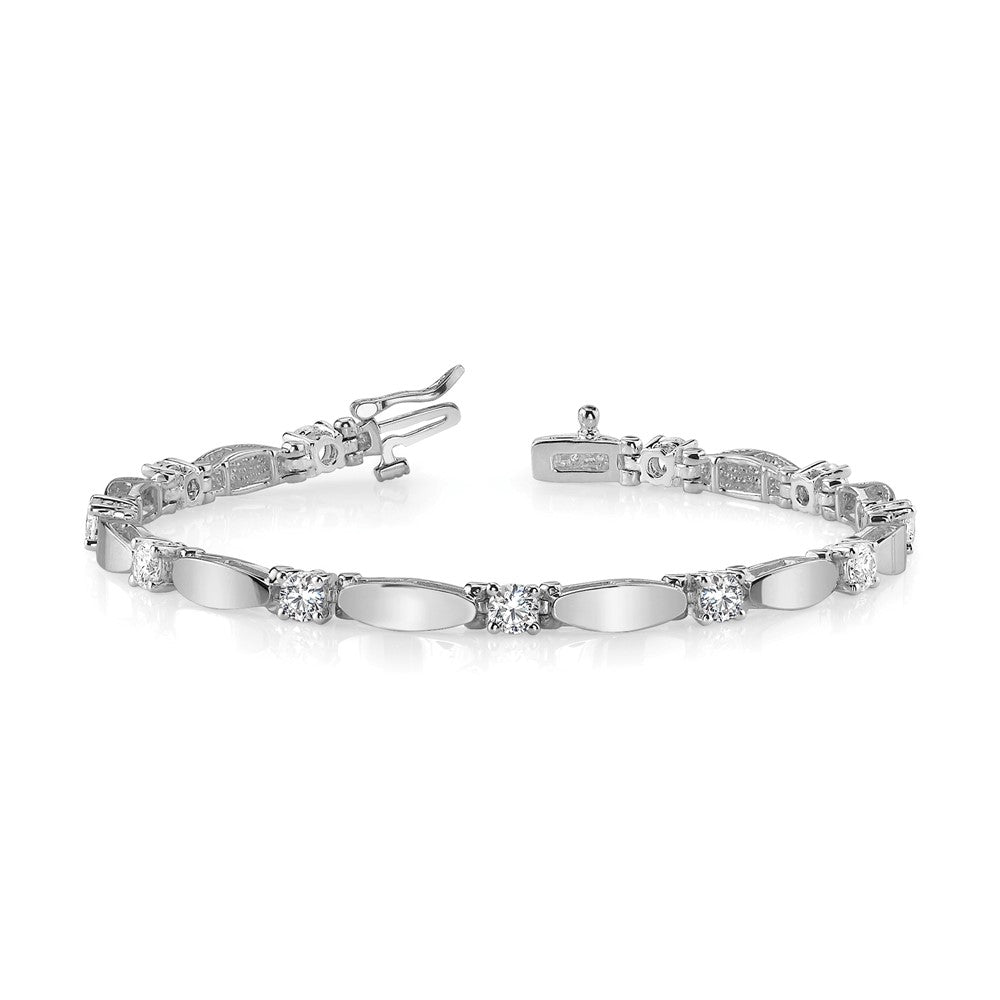 14k White Gold VS Diamond Tennis Bracelet