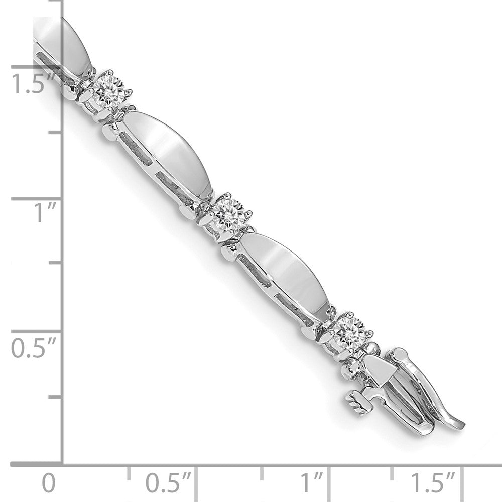 14k White Gold VS Diamond Tennis Bracelet