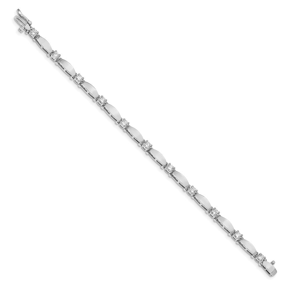 14k White Gold AAA Diamond Tennis Bracelet