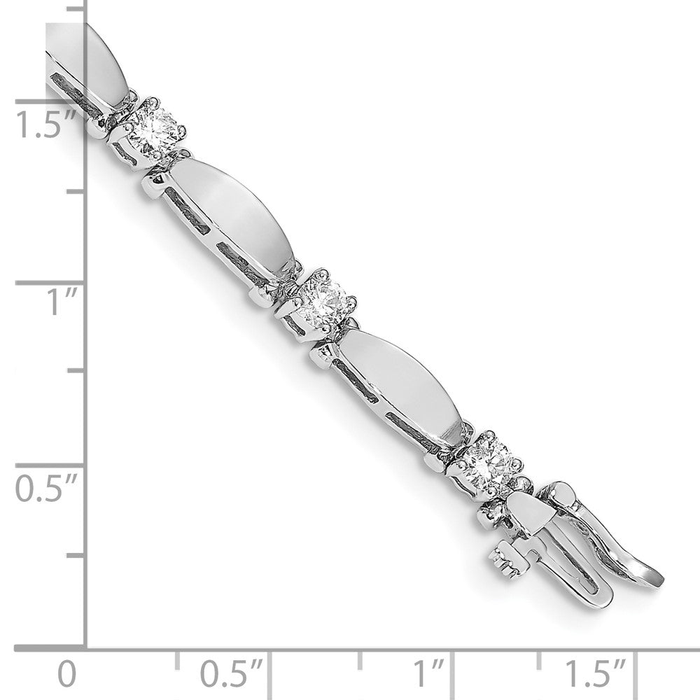 14k White Gold A Diamond Tennis Bracelet