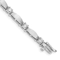14k White Gold AAA Diamond Tennis Bracelet