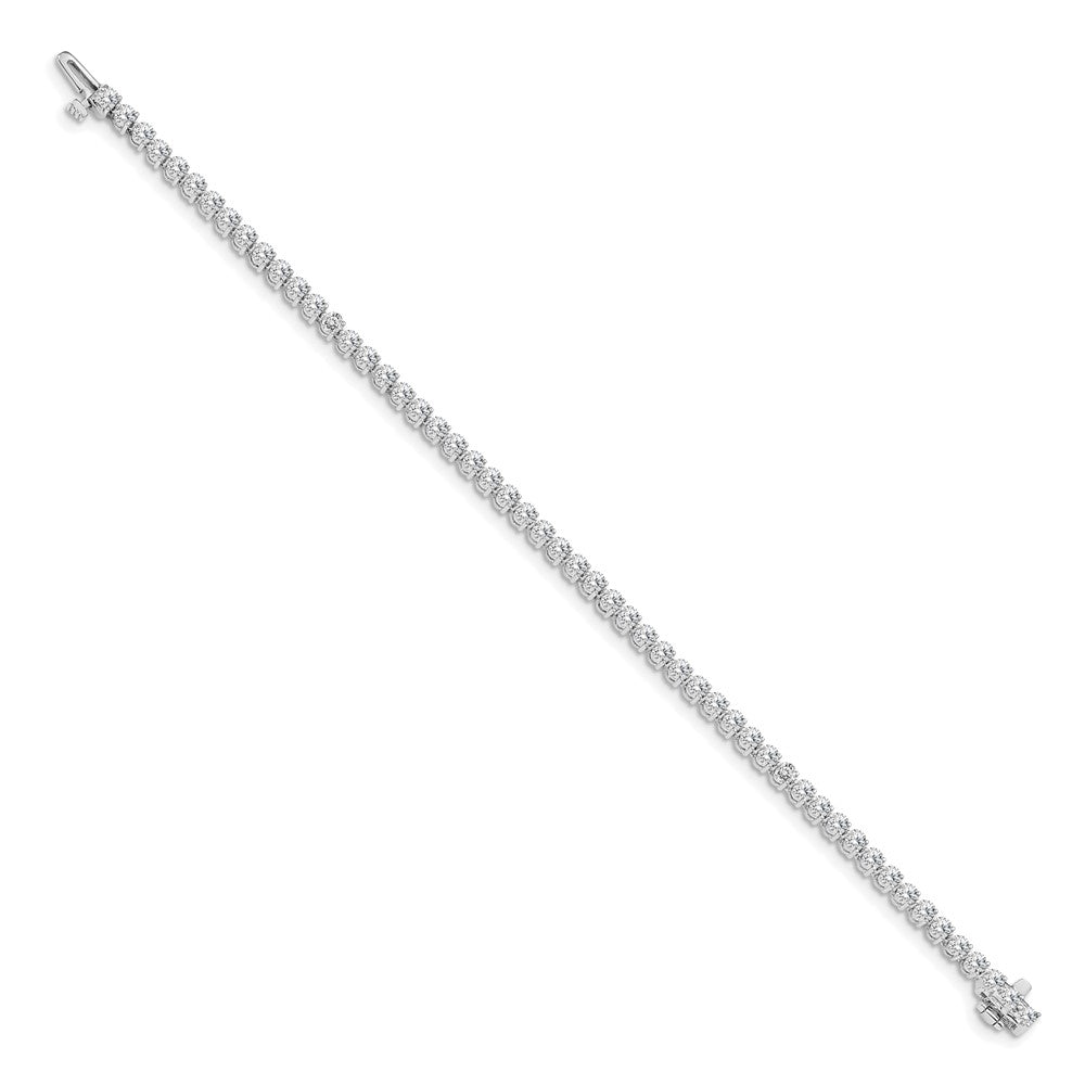 14k White Gold AA Diamond Tennis Bracelet
