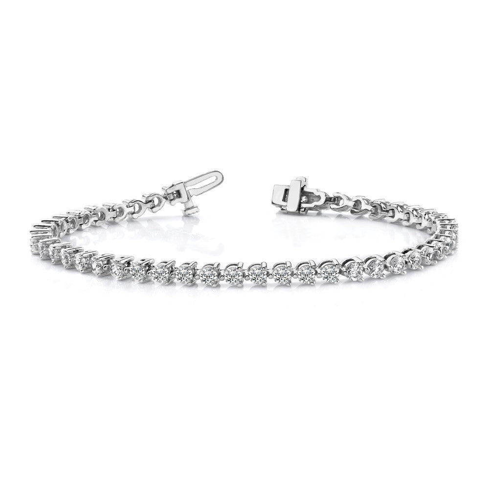 14k White Gold Diamond Tennis Bracelet Mounting