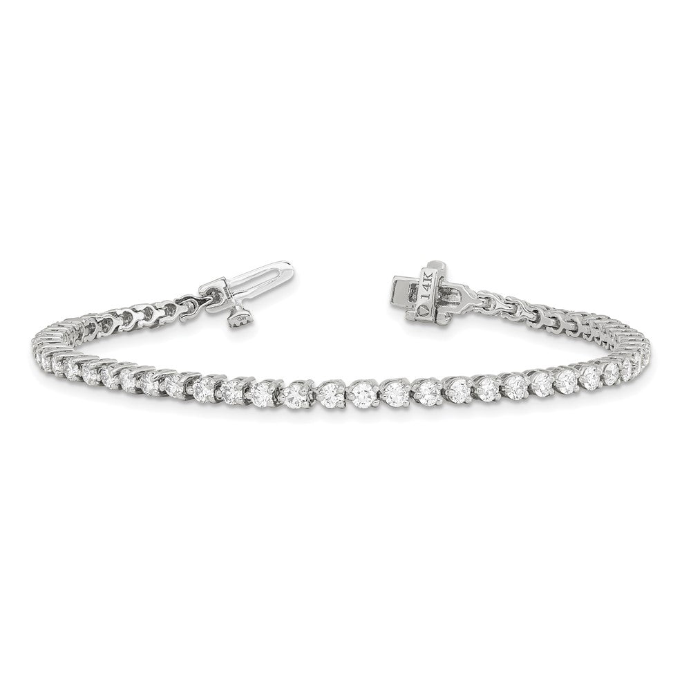 14k White Gold AAA Diamond Tennis Bracelet