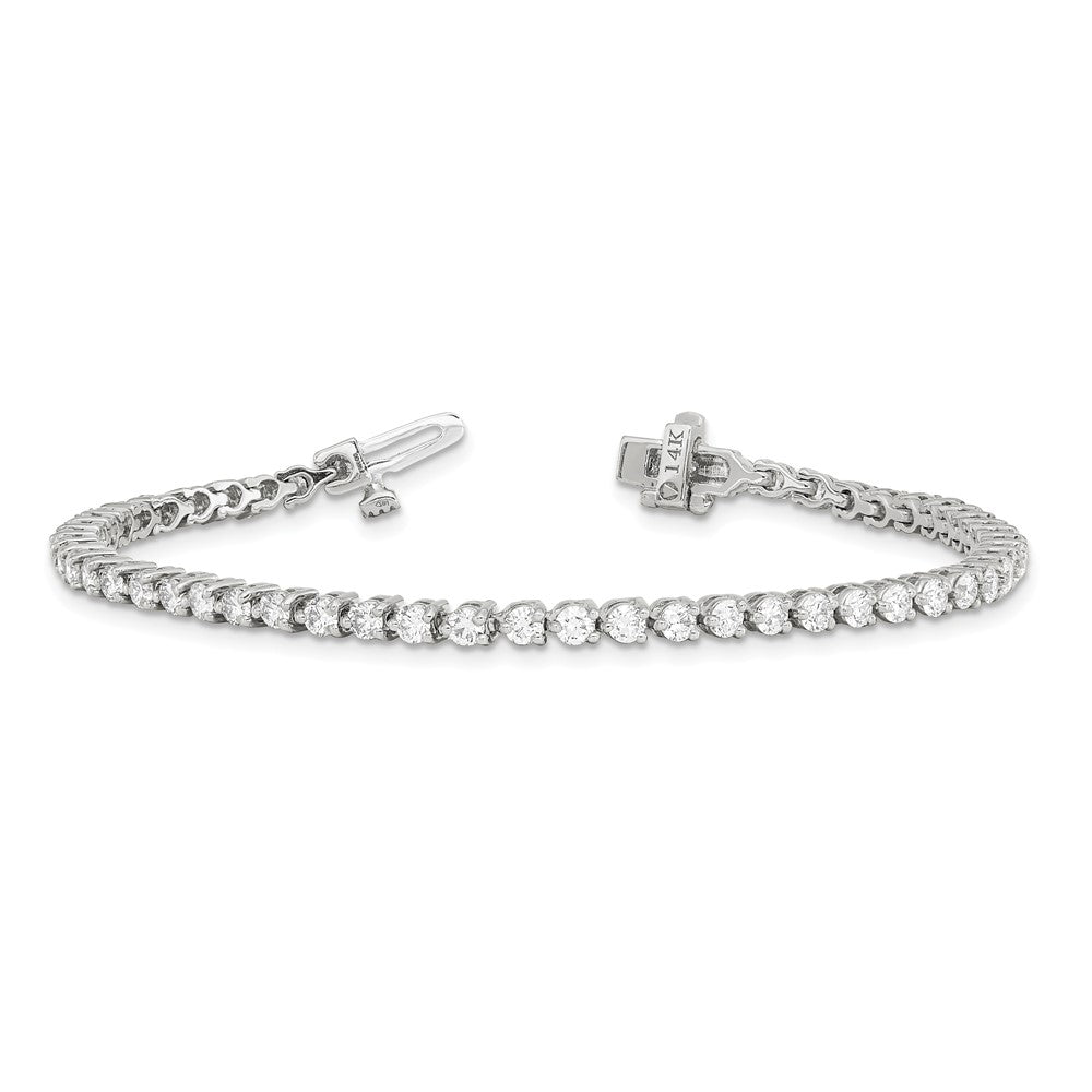 14k White Gold AA Diamond Tennis Bracelet