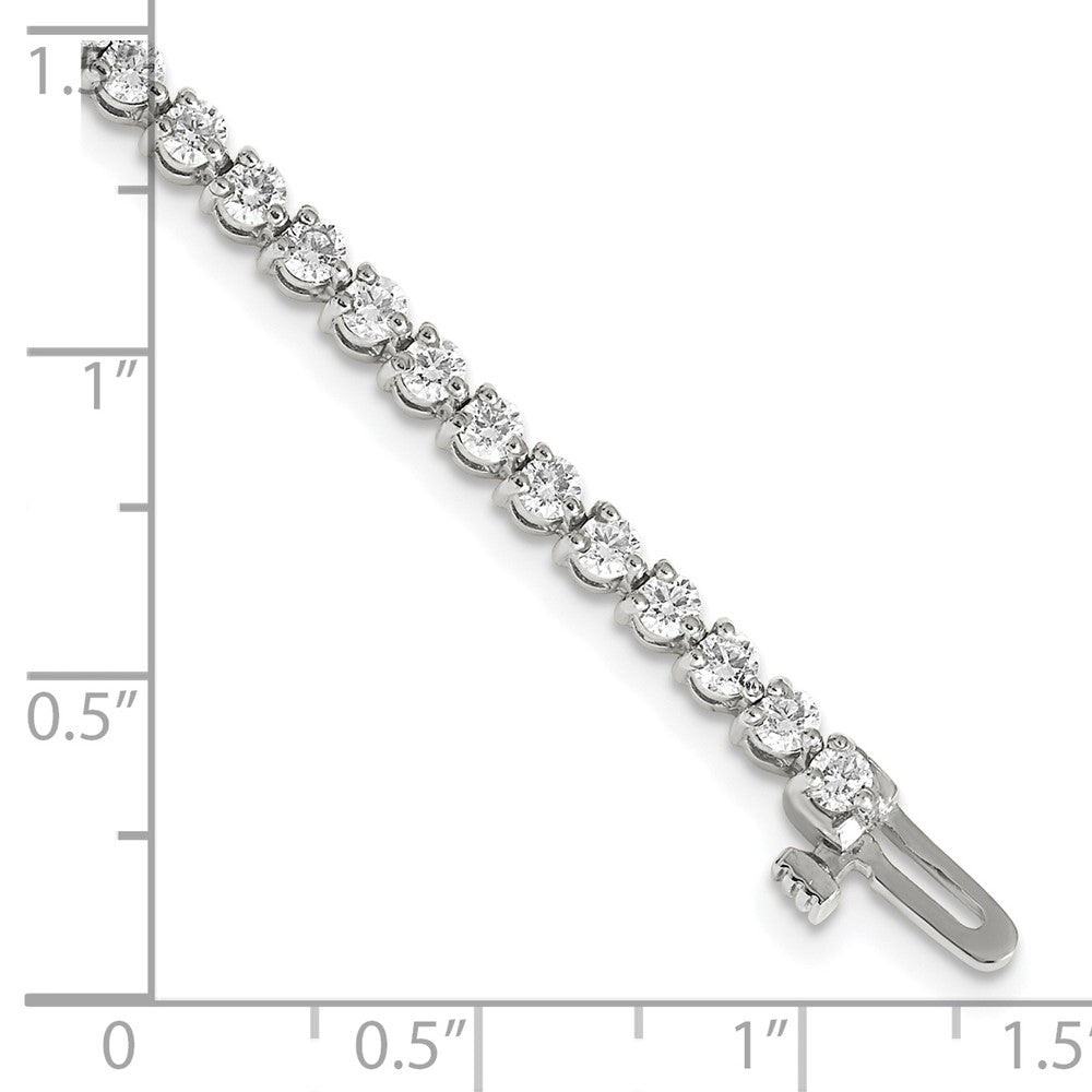 14k White Gold AAA Diamond Tennis Bracelet