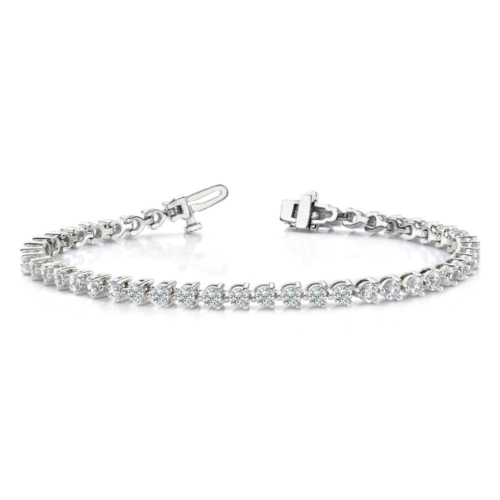 14k White Gold Diamond Tennis Bracelet Mounting