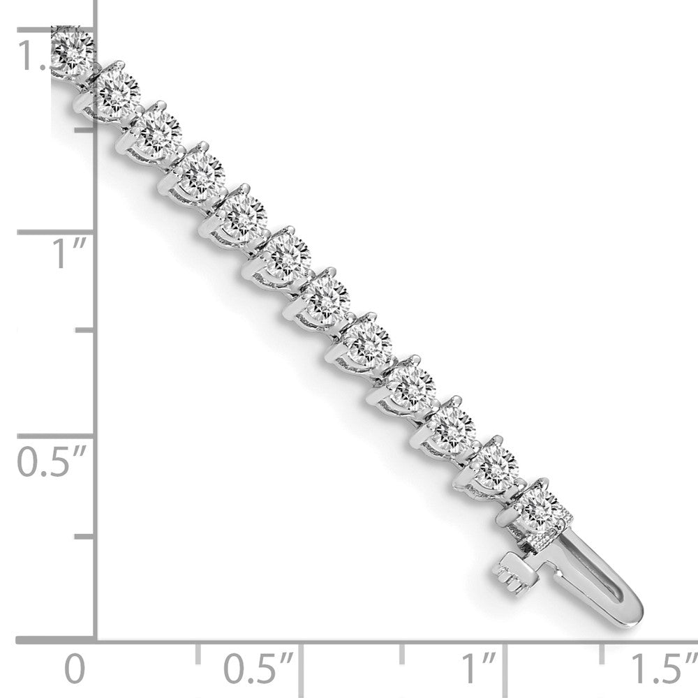 14k White Gold AAA Diamond Tennis Bracelet