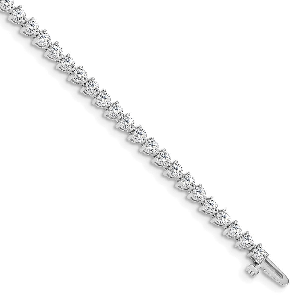 14k White Gold A Diamond Tennis Bracelet