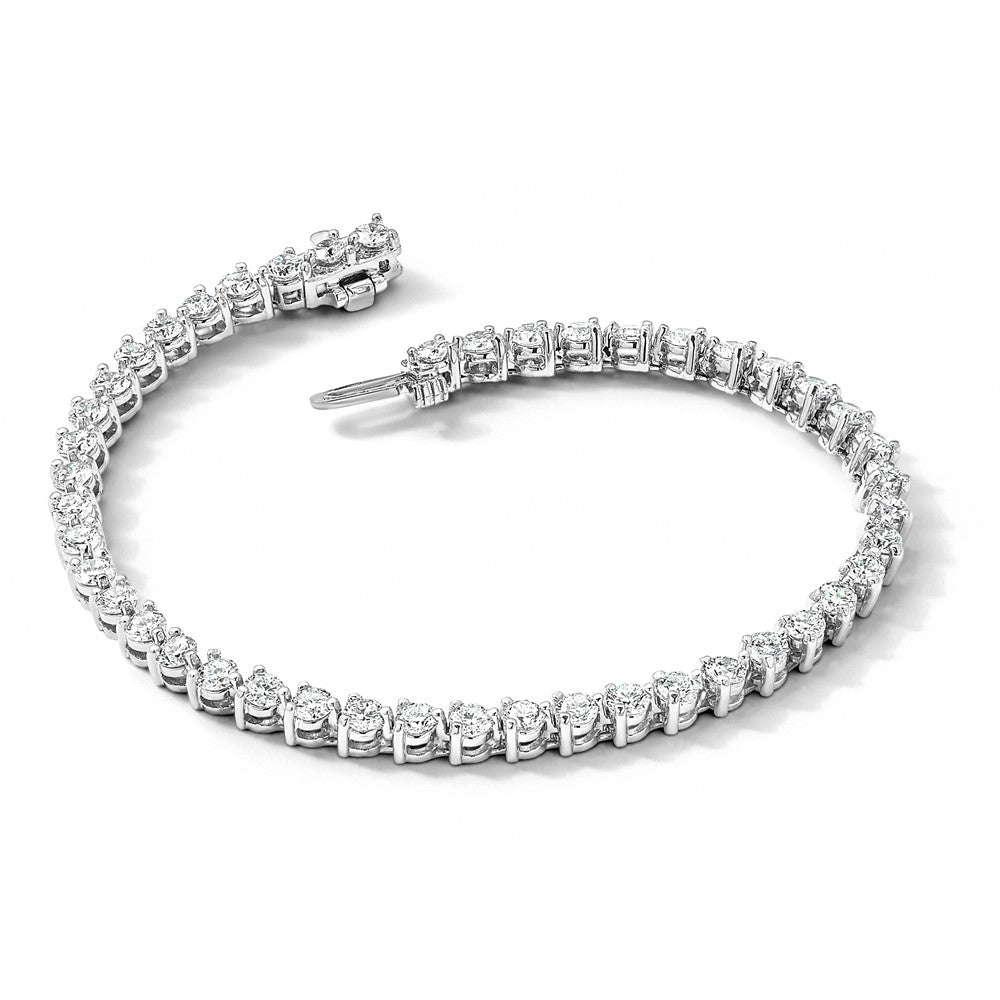 14k White Gold AA Diamond Tennis Bracelet