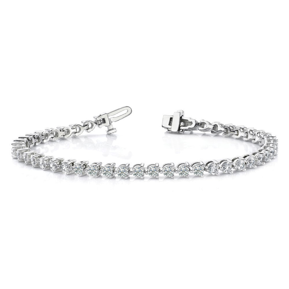 14k White Gold AAA Diamond Tennis Bracelet