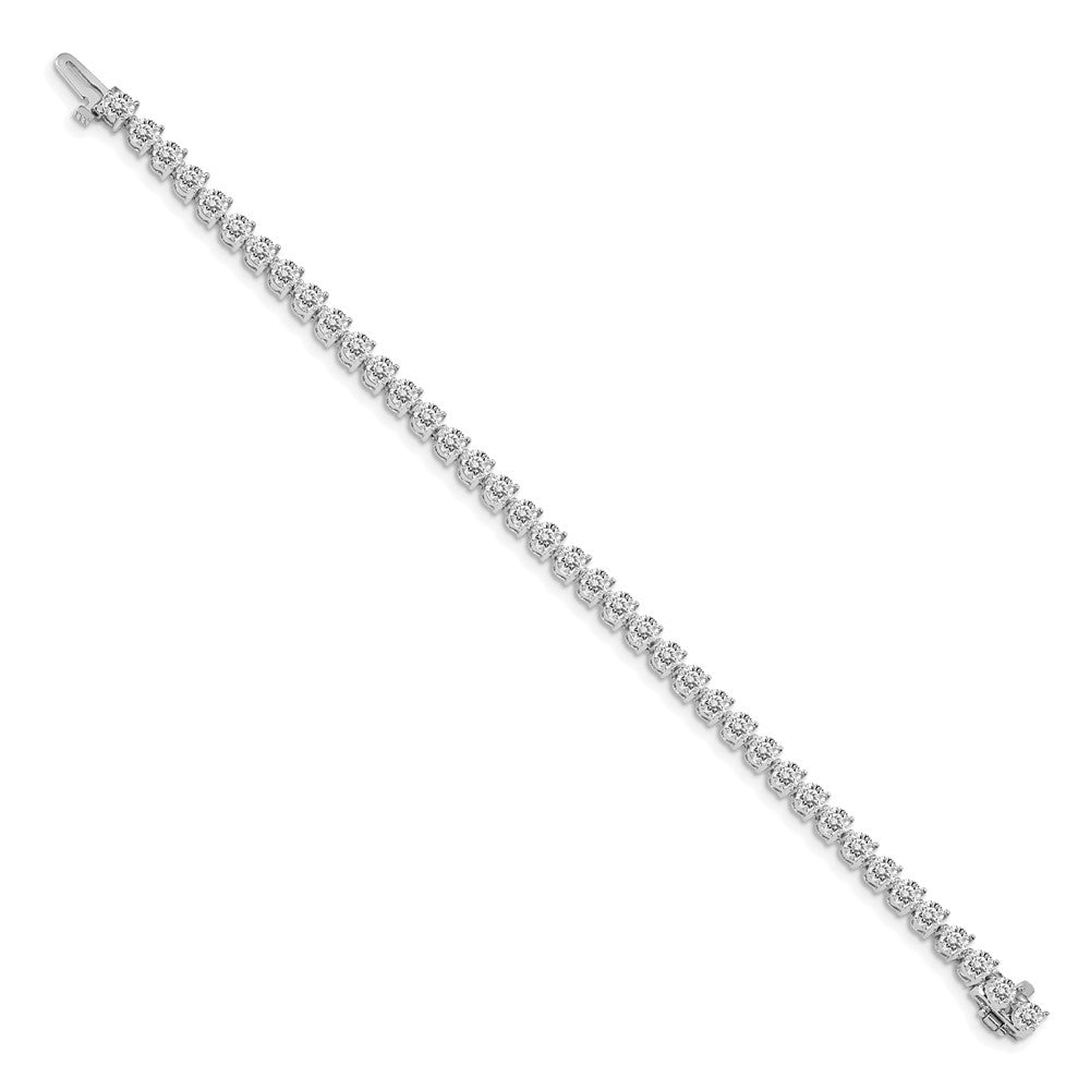 14k White Gold AAA Diamond Tennis Bracelet