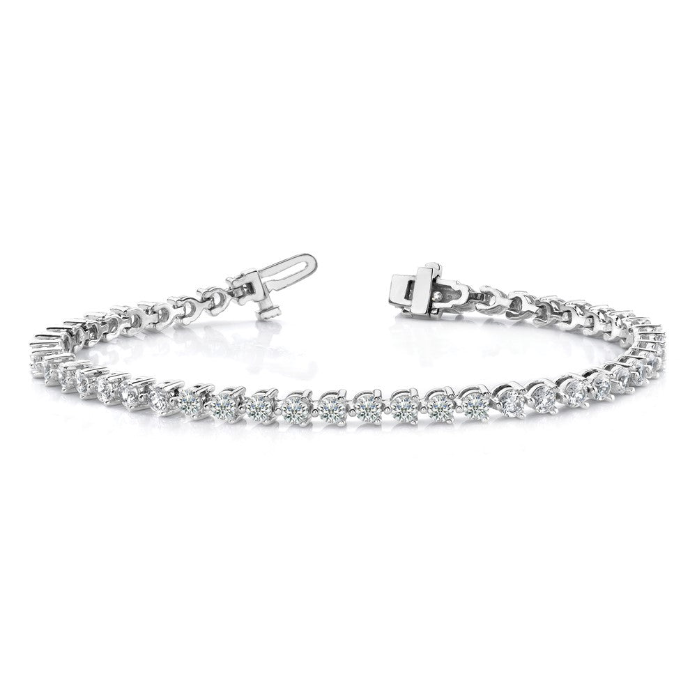 14k White Gold Diamond Tennis Bracelet Mounting