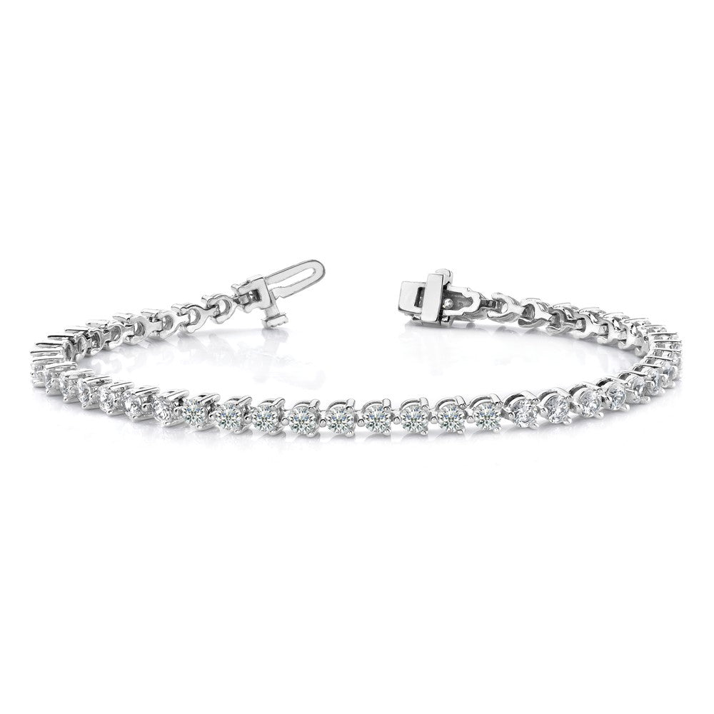 14k White Gold AAA Diamond Tennis Bracelet