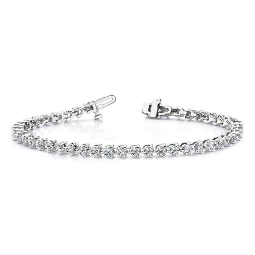 14k White Gold AAA Diamond Tennis Bracelet
