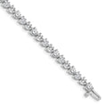 14k White Gold A Diamond Tennis Bracelet