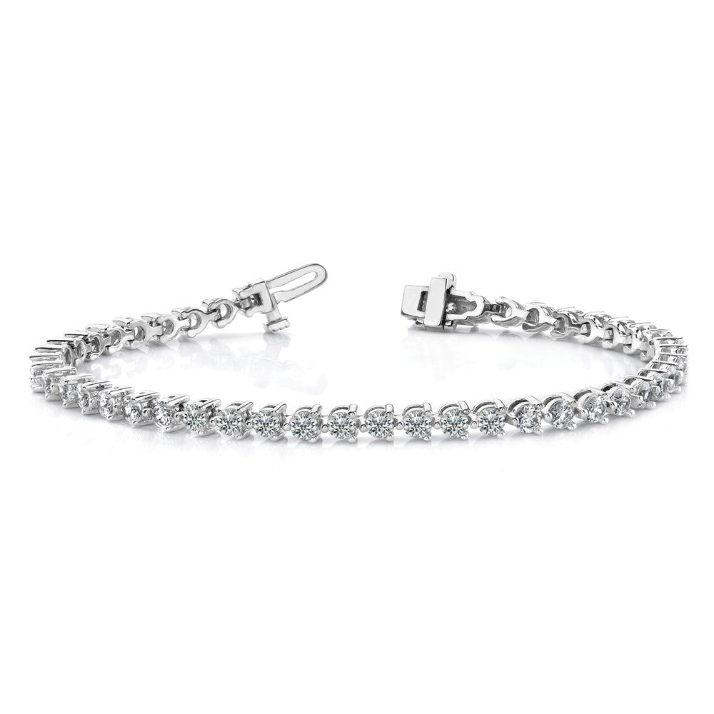 14k White Gold Diamond Tennis Bracelet Mounting