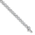 14k White Gold A Diamond Tennis Bracelet