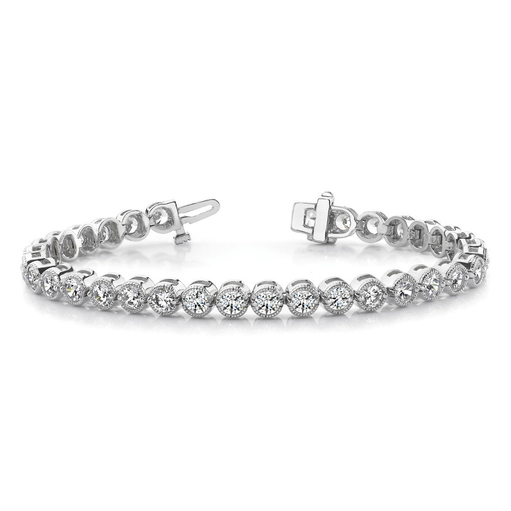 14k White Gold AAA Diamond Tennis Bracelet