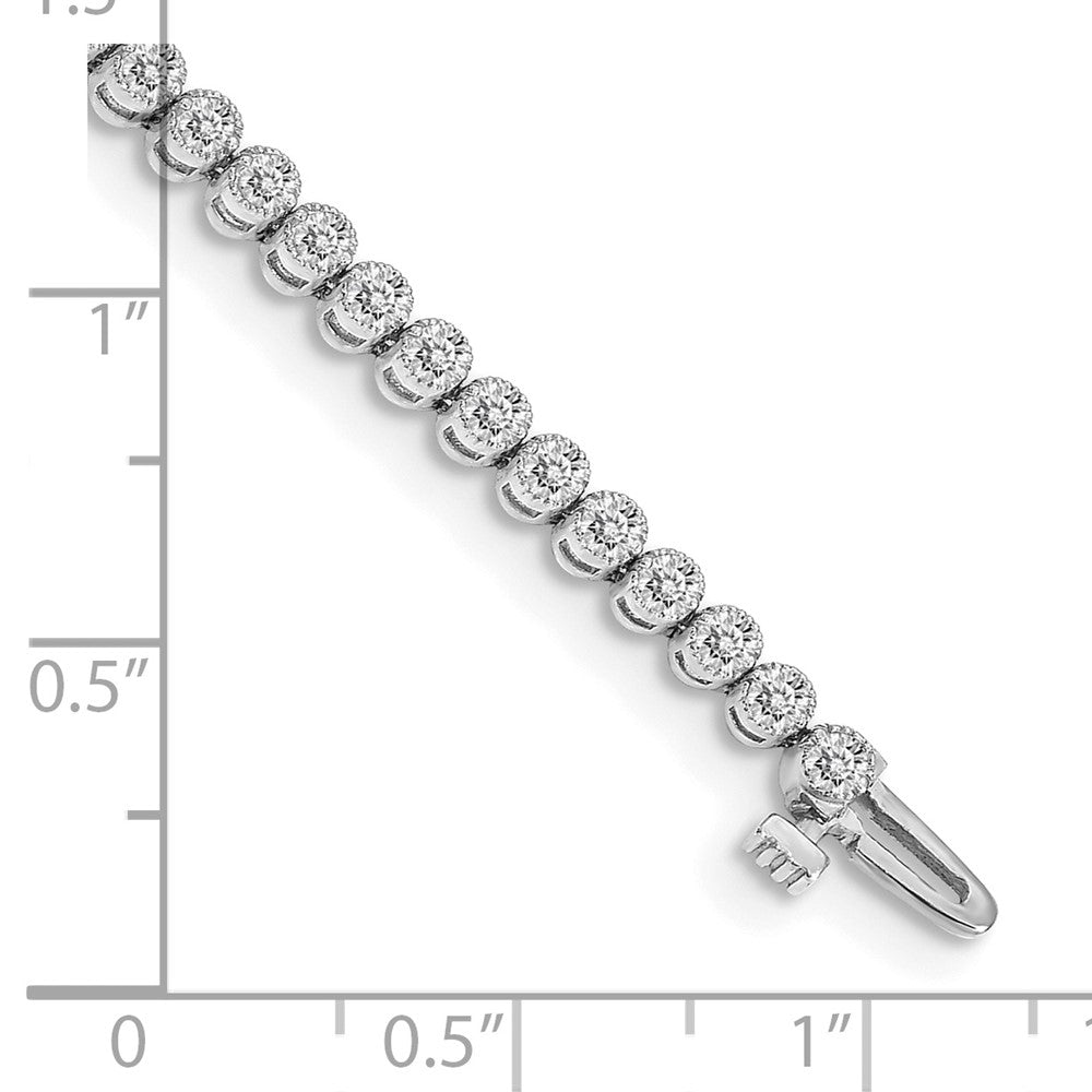 14k White Gold AAA Diamond Tennis Bracelet