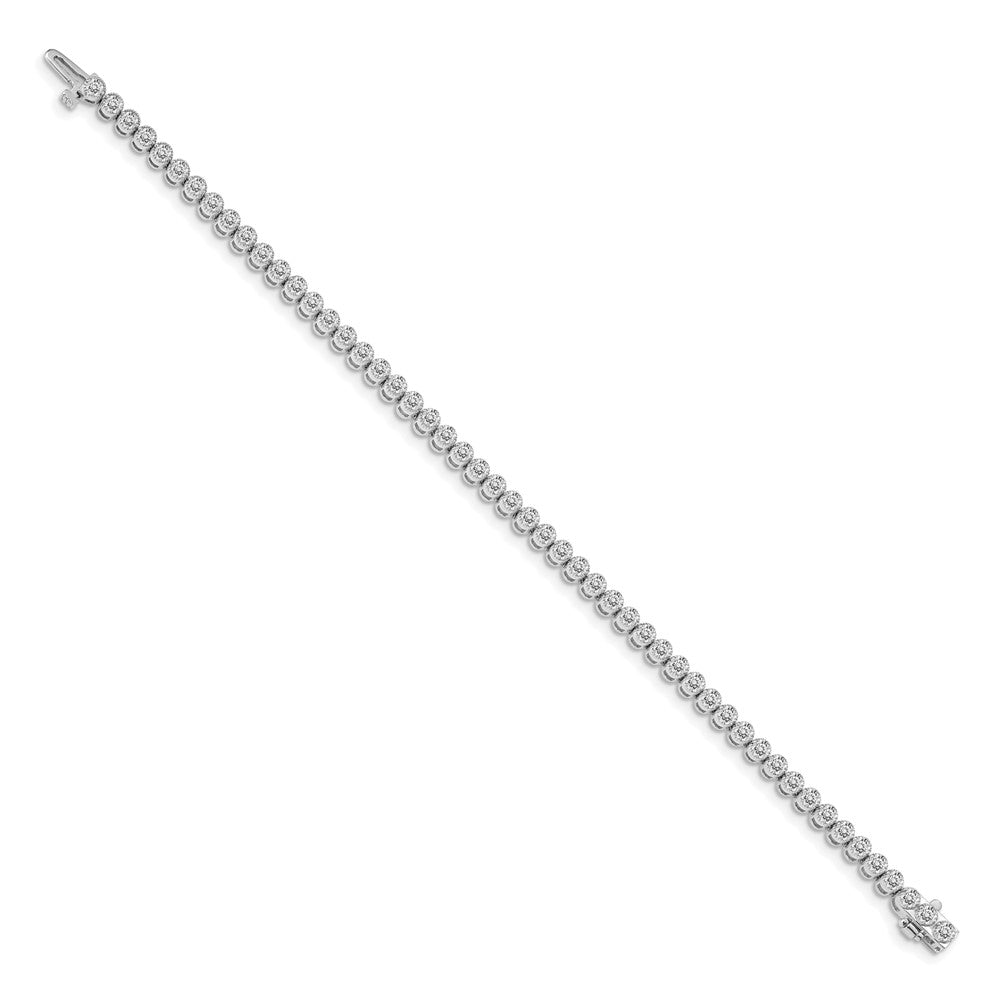 14k White Gold AAA Diamond tennis bracelet