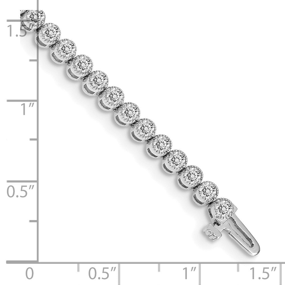 14k White Diamond Tennis Bracelet Mounting