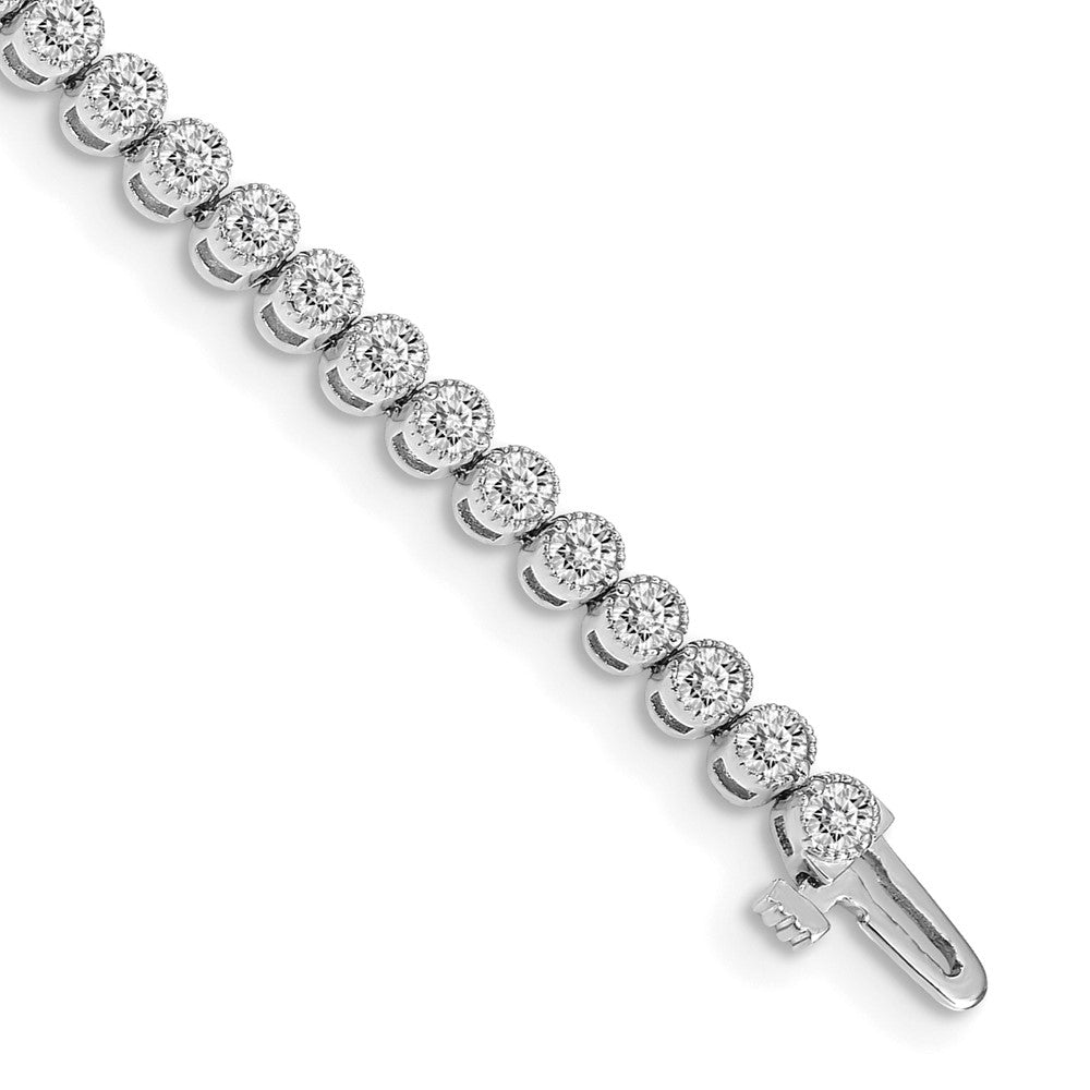 14k White Gold AAA Diamond tennis bracelet