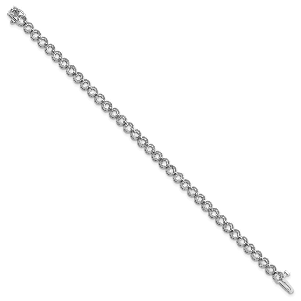 14k White Diamond Tennis Bracelet Mounting