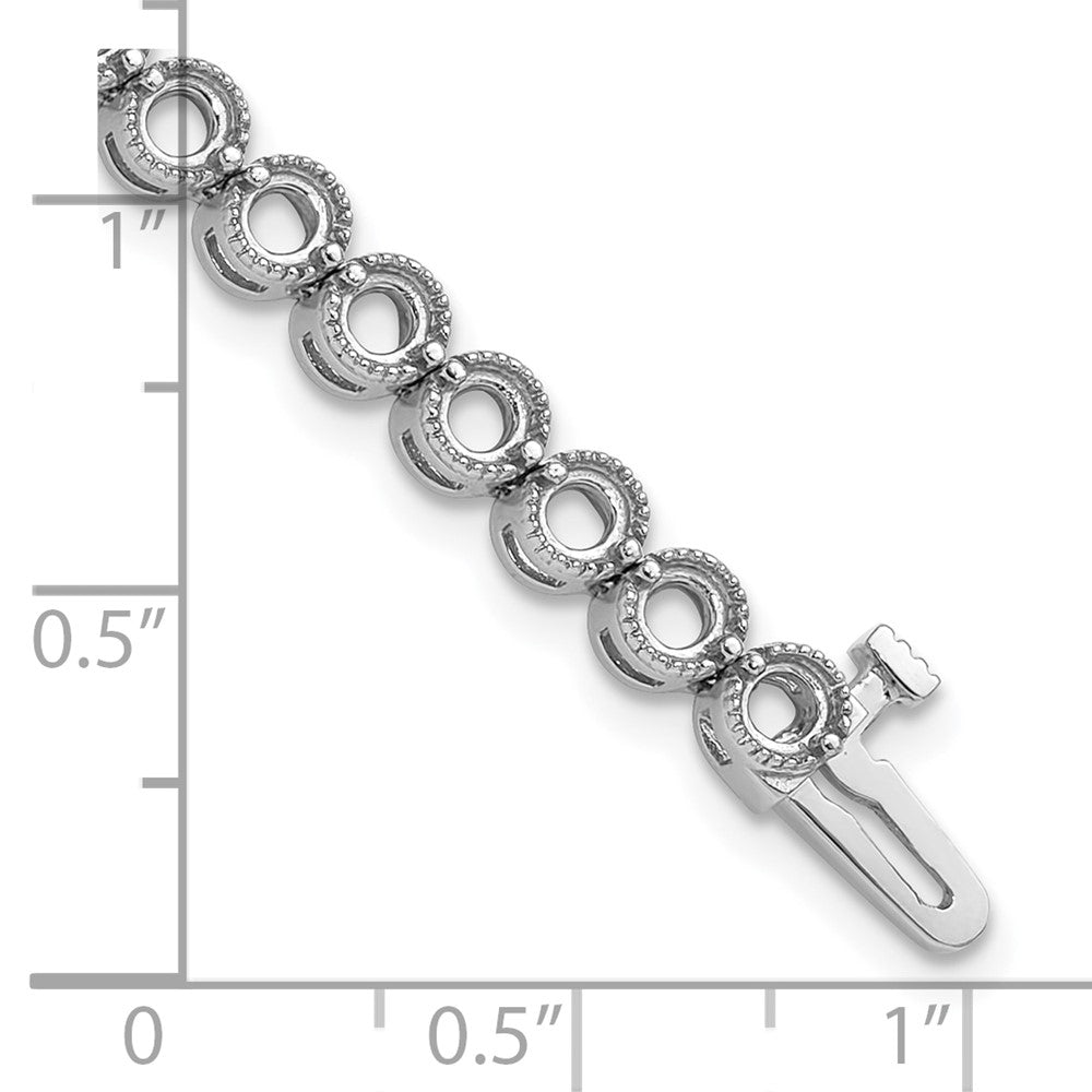 14k White Diamond Tennis Bracelet Mounting