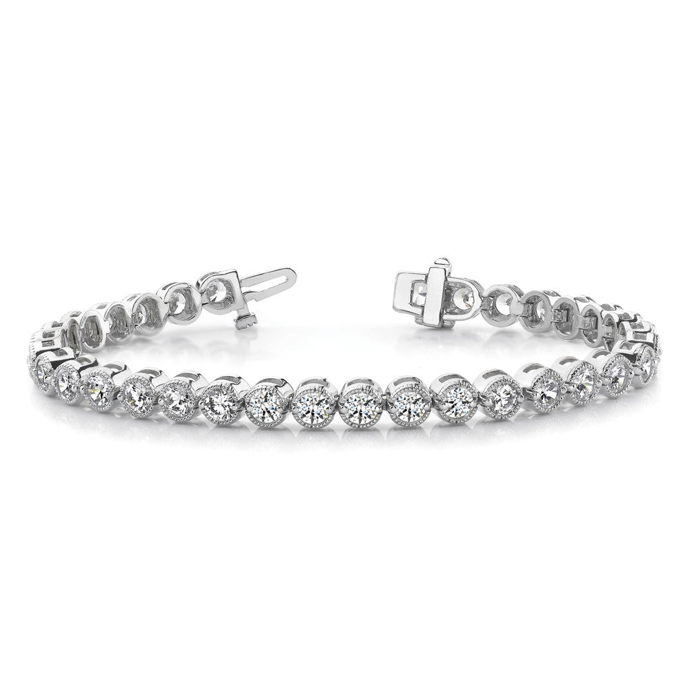 14k White Gold AAA Diamond Tennis Bracelet