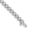 14k White Gold AAA Diamond Tennis Bracelet