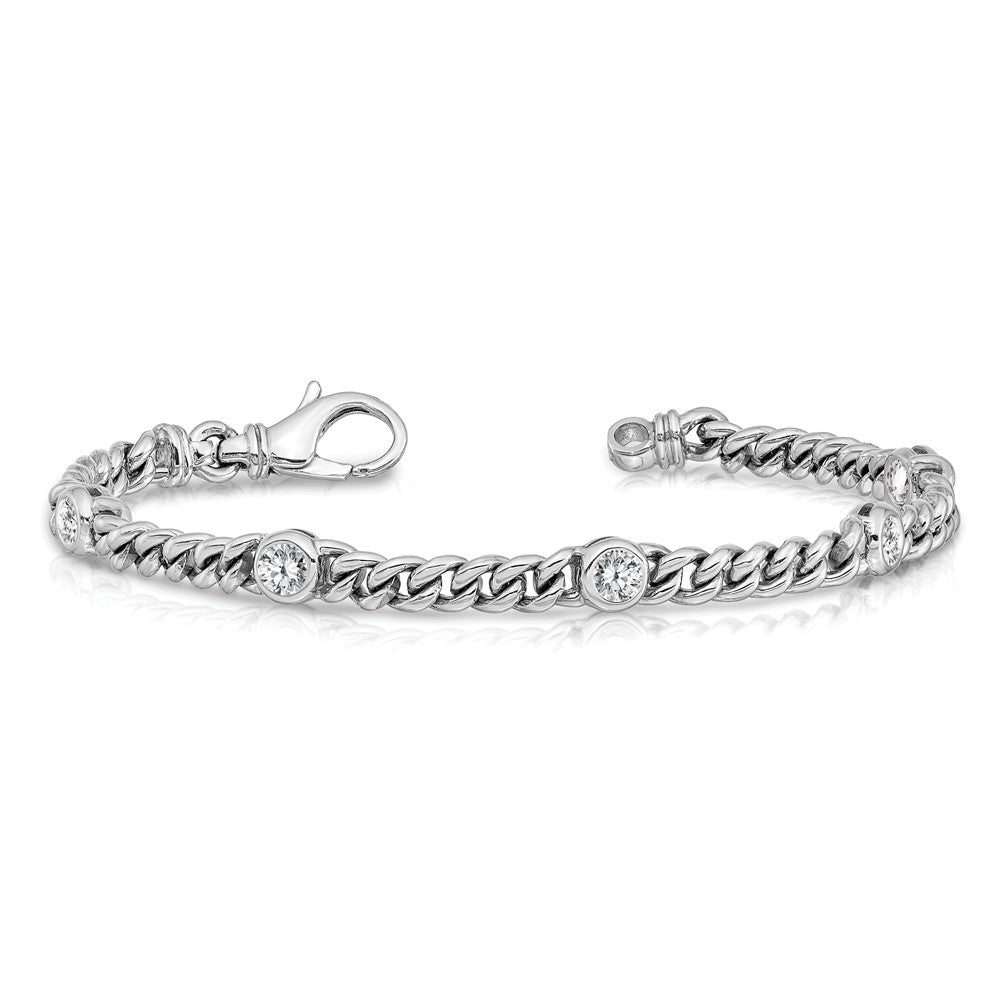 14k White Gold VS Diamond Fancy Bracelet