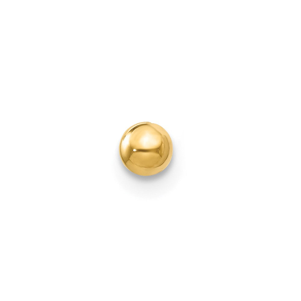Single 14k Polished 3mm Ball Post Earring