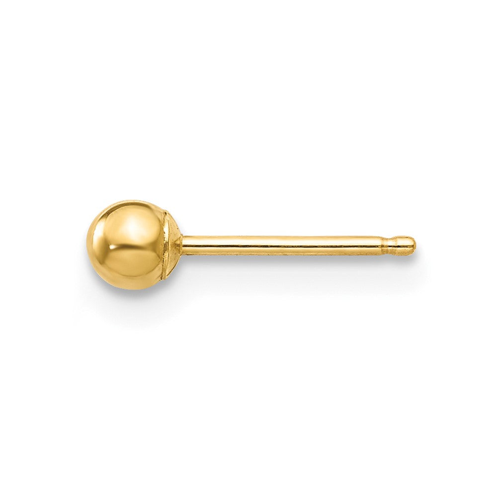 Single 14k Polished 3mm Ball Post Earring