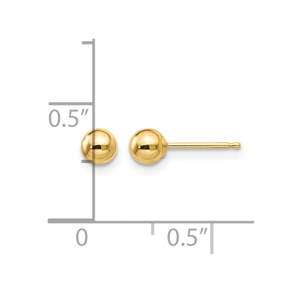 14k Polished 4mm Ball Post Earrings