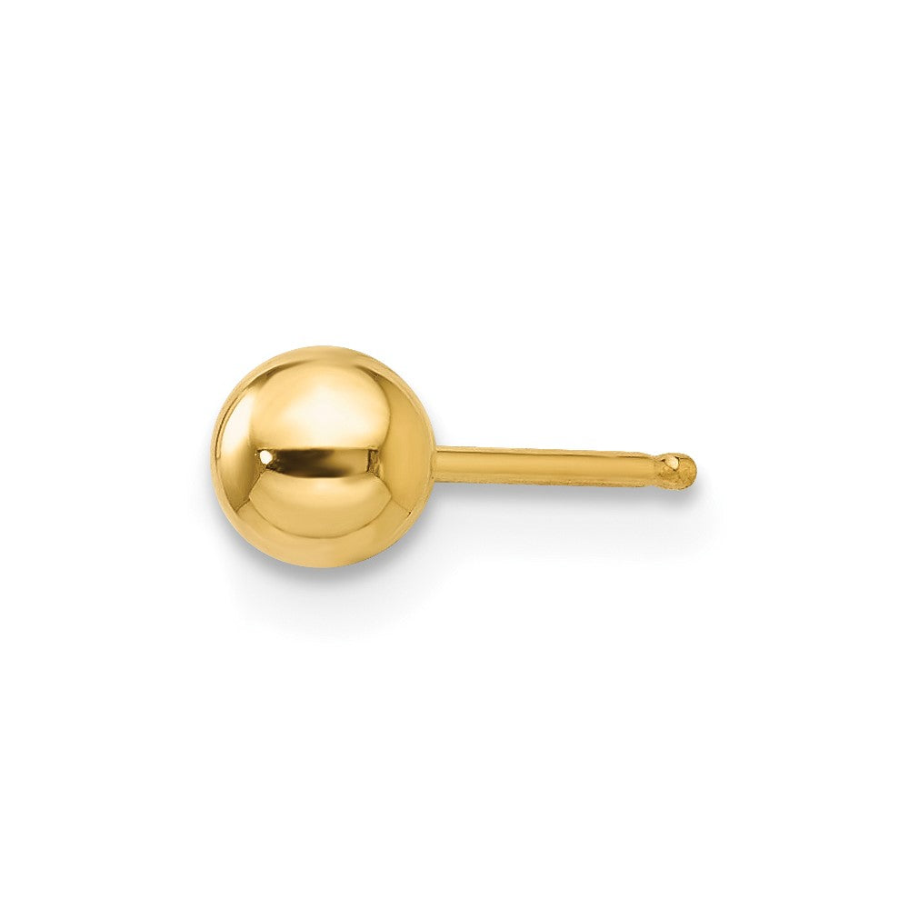 Single 14k Polished 4mm Ball Post Earring